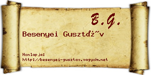 Besenyei Gusztáv névjegykártya