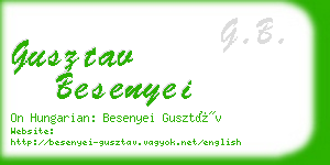 gusztav besenyei business card